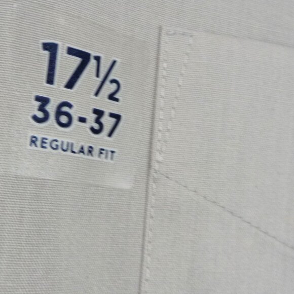 STAFFORD GRAY DRESS SHIRT SIZE 17 1/2 - Picture 6 of 8